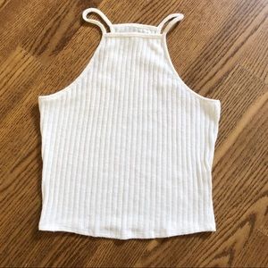 A&F Cream Crop Top